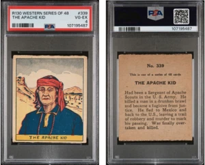 1930 R130 Western Series of 48 #339 The Apache Kid PSA 4 (Pop 1 - 0 superior) - Imagen 1 de 1