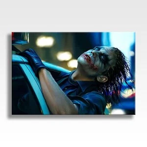 THE JOKER CANVAS Batman Dark Knight Heath Ledger Poster Wall Art 30"x20" CANVAS - Picture 1 of 1