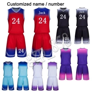 Personalizado Niños Niños Niñas Kit de Baloncesto Camisa Jersey Traje de Entrenamiento Ropa Deportiva - Imagen 1 de 21