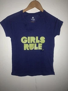 Old Navy Girls Size Large 10-12 T Shirt Round Neck Purple Graphic Short Sleeve - Picture 1 of 12