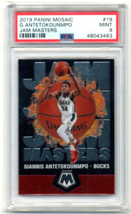 2019-20 Panini Mosaic Jam Masters #19 Giannis Antetokounmpo PSA 9 Bucks
