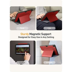 Case For Samsung Galaxy Tab A9 Plus (2023) Magnetic Fidget Stand Folio Cover Red - Picture 1 of 6