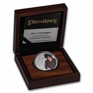 Niue - 2021 - Moneda de Plata a Prueba de 1 OZ - El Señor de los Anillos - Frodo Bolsón - Imagen 1 de 10
