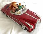 Photoing On Car Vintage China ME-630 Couple Taking Picture Red Convertible Tin