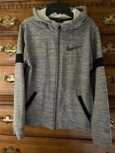 Boys XL Nike Dri Fit Hoodie Full Zip Cardigan Gray Black Needs Repair See Pics - Picture 1 of 6