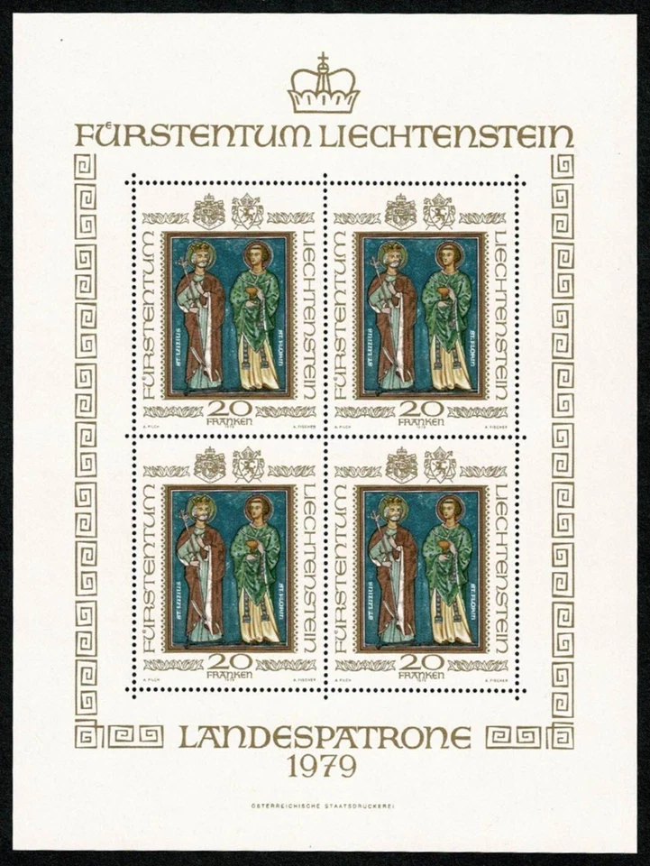 B01 LIECHTENSTEIN 1979 Sheetlet Definitive Stamp: Land Patrons 20fr  MNH - Image 1 of 1