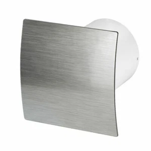 Ventilador Extractor Baño 125mm con Temporizador Sensor Humedad Panel Frontal Plateado - Imagen 1 de 3