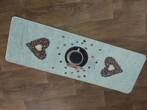 Coffee Kaffee Küchenläufer Läufer 60x180cm 100% Polyester Teppich Teppichläufer - Bild 1 von 1