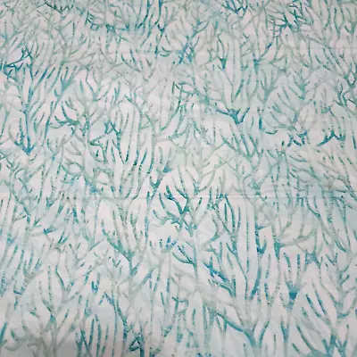 26" Turtle Bay Northcott Aqua Teal Gray on Off-White - Image 1 of 3