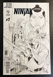 Ninjak 1 VARIANT CLAY MANN Sketch RARE NM Valiant Rai Bloodshot Harbinger - Picture 1 of 2