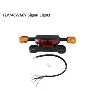 Luz trasera señal de giro luz de freno con relé para bicicleta eléctrica 12V/48V/60V 3 en 1 - Imagen 1 de 19