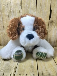 Peluche de perro Quinn Gentle Treasures San Bernardo 14” patas a cuadros verdes - Imagen 1 de 8