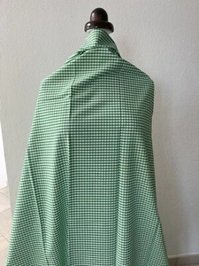 Baumwolle  1,00 Mtr. x 1,50    Breite Karo Grün Weiß 4 mm - Bild 1 von 3