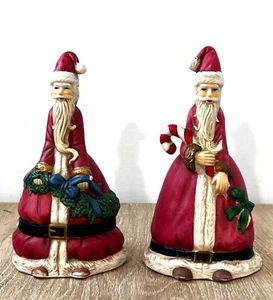 Lot 2 Santa Claus Bells House Of Lloyd Christmas Around The World 1995 Ceramic - Picture 1 of 7