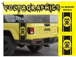 2x Vinyl Decals For Jeep Gladiator 2019-2024 Bedside Bigfoot stripes striping - Foto 1 di 1