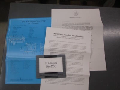 Franklin Mint Paperwork 1936 Bugatti Type 57 SC - Image 1 of 4