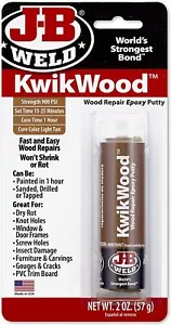 JB Weld 28G Kwik Wood Hand-Mixable Epoxy Putty Stick Fast Wood Repair Adhesive - Picture 1 of 3