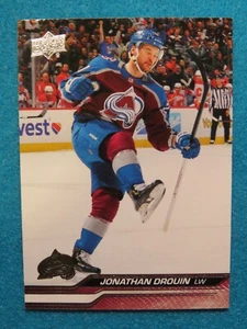 Tarjeta coleccionable de hockey 2023-24 ~ Jonathan DROUIN, Avalanche - Cubierta superior #537 - Imagen 1 de 2