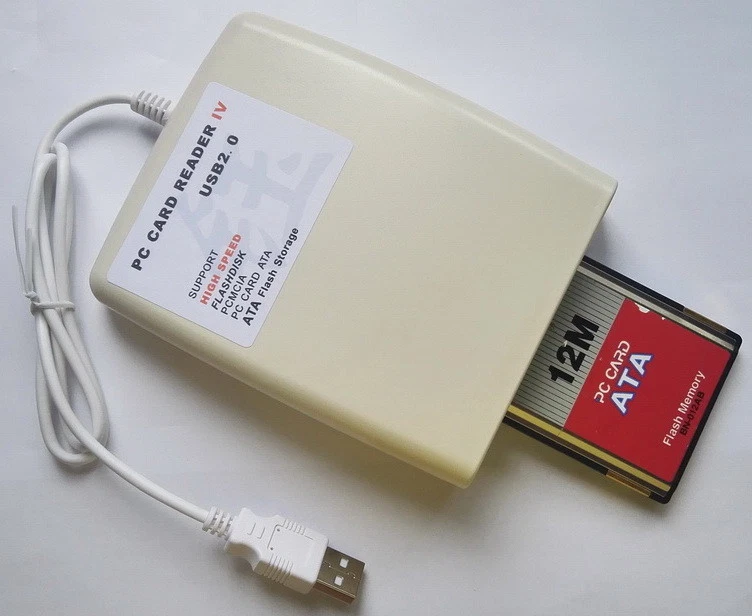 USB 2.0 to 68 pin ATA PCMCIA Memory CF SD MS XD Card Reader CardBus Card Adapter - Image 1 of 1