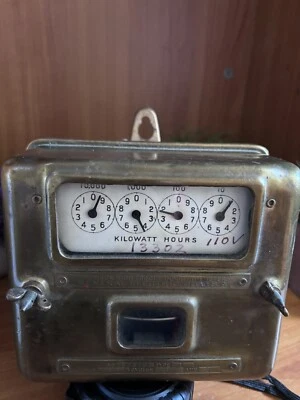 Vintage or Antique Power Meter GE Thomson High Torque Watt Hour Meter r1s4 - Image 1 of 4