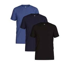 Athletic Works Men's Polymesh Crewneck T-Shirt, 3-Pack Assorted Color S (34-36) - Picture 1 of 5