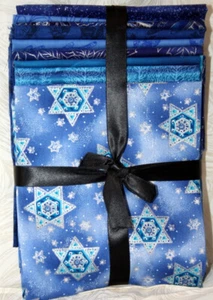 9 CUARTOS GRASOS - CHANNUKAH - TELA 100% ALGODÓN - Imagen 1 de 4