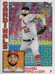 2019 Topps Series 2 Silver Pack 1984 Chrome 47 Daniel Ponce De Leon Cardinals RC - Picture 1 of 1