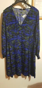 Very Day Dress size 18 NWT Blue Black - Picture 1 of 9