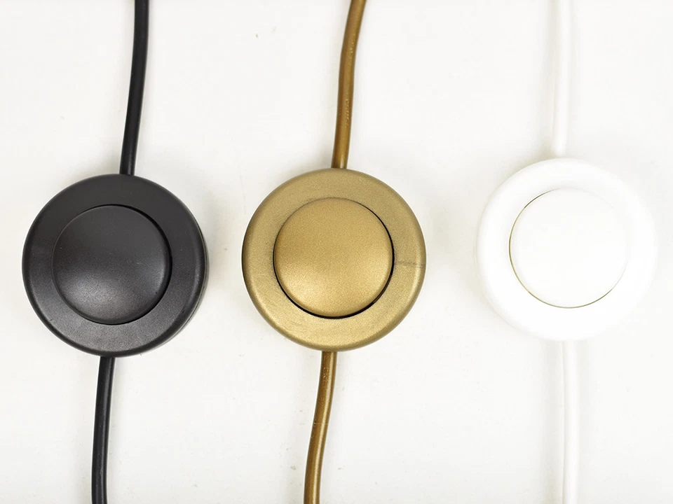 In Line Foot Switch Button Push Light Switch 2A for 2 3 Core Flex 65MM Diameter - Image 1 of 1