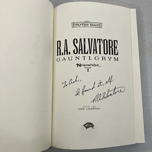 SIGNED INSCRIBED Gauntlgrym Neverwinter Book 1 by R.A. Salvatore 1st Print 2010 - Imagen 1 de 8
