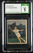 1951 Berk Ross #4-13 Margaret Osborne Dupon CSG 5 Tennis Card 