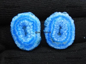 2 Piezas Rebanada Natural Cuarzo Solar 41.00 Cts Calidad Superior 19X25X4 mm a 20X24X4 mm - Imagen 1 de 9