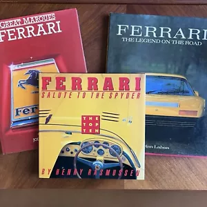 Ferrari Book Lot of 3 Spyder, Great Marques, Legend on the Road HC Photo Books - Imagen 1 de 6