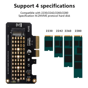 M.2 NVMe SSD NGFF to PCIE X4 adapter M Key interface card Support PCI-e _ha - Afbeelding 1 van 4