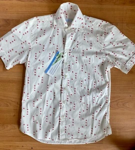 Seaplane Men’s Button Down Shirt red hands size XXS new with tags - Picture 1 of 7