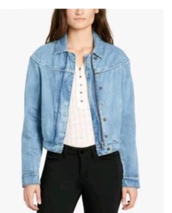 William Rast Damen Denim Zip Jeansjacke Medium  - Bild 1 von 7