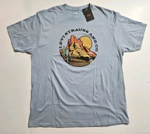 Levi's men's T-Shirt Tee Levi Strauss Graphic Mountain desert Size XL NEW! - Picture 1 of 6