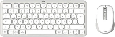 Hama weißes Tastatur Maus Set kabellos Multi Device & Maus Bluetooth/Funk QWERTZ - Bild 1 von 4