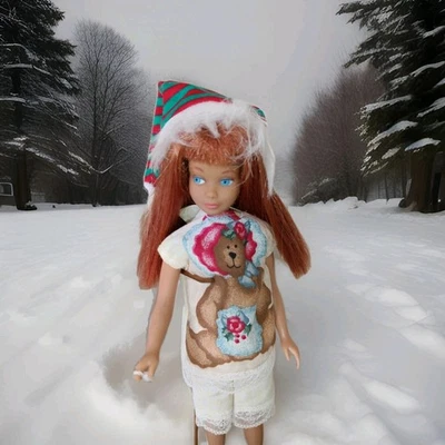 Пижама Skipper Blythe Christmas Teddy Bear в комплекте с тапочками Holly — ручная работа - Изображение 1 из 4