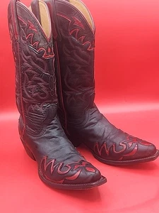 Damen Cowgirl Stiefel Old Gringo Größe 6,5 B schwarz/rot Leder Western - Bild 1 von 9