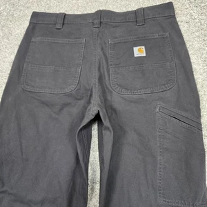 Carhartt Relaxed Fit Rugged Flex Work canvas Pants Mens 34x34 Gray - Picture 1 of 11