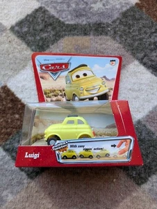Disney-Pixar Cars-Luigi-Diecast-#H6437-2005 Mattel-Yellow-Pullbax-New in Box - Picture 1 of 3