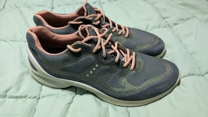 ECCO Women's BIOM Fjuel Tie Sneakers Dark Shadow Gray Peach Size 9 - Picture 1 of 7