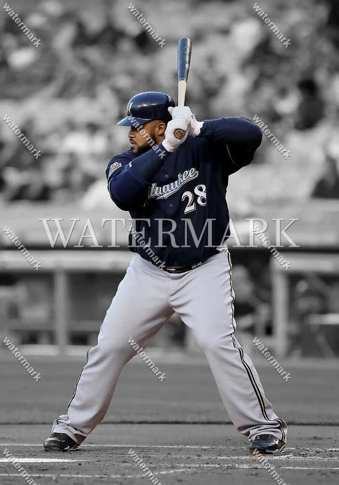 Foto foco RY737 Prince Fielder Milwaukee Brewers 8x10 11x14 16x20 Foto 1 de 1