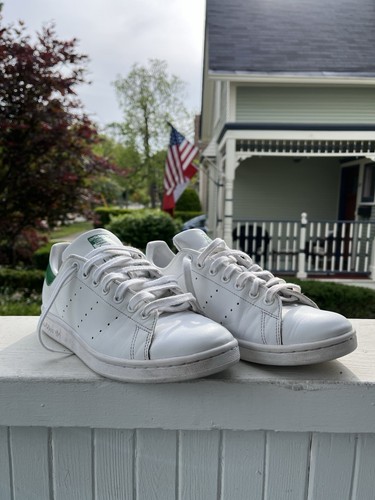 Adidas Stan Smith Sneakers Originali Pelle Bianco e Verde Unisex Uomo Taglia 7 5