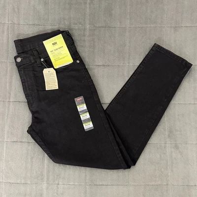 Pantalones de mezclilla ajustados Levi's 512 para hombre en 'Native Cali elásticos negros talla 30x30 nuevos con etiquetas Foto 1 de 4