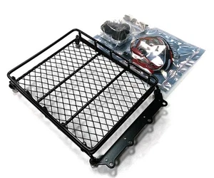 1/10 Scale Metal Luggage Tray 130x99mm with 4 LED Spot Light Set (new, damaged) - Picture 1 of 3
