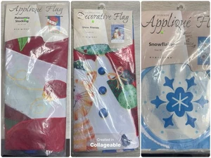 (LOTE DE 3) Banderas Patio Evergreen Tema Navidad - VER DETALLES - NUEVO - Imagen 1 de 10