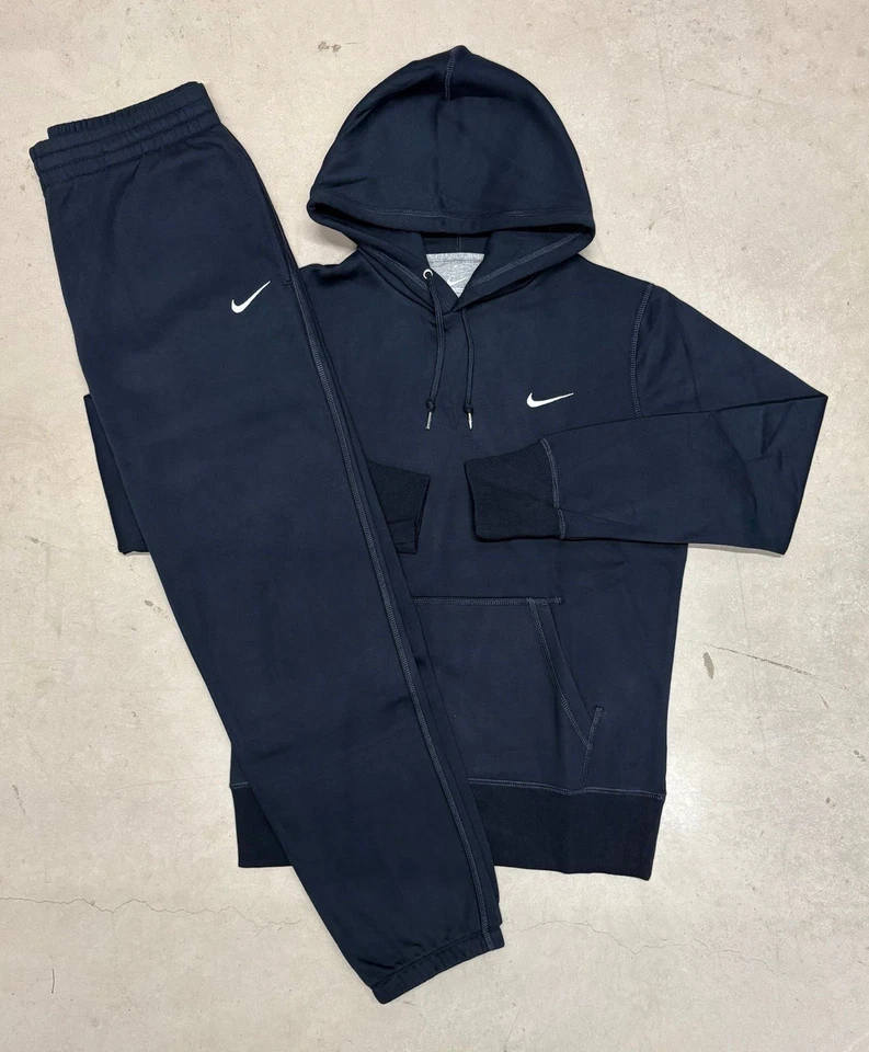 Nike Genuine Tape Tracksuit Hoodie Top & Bottoms Navy M FB7296-410