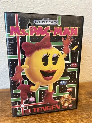 Ms. Pac-Man Sega Genesis Great Condition 1991 Vintage Case And Game - Image 1 of 4